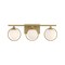 Designers Fountain Teatro 23.75in 3-Light Brushed Gold Modern Indoor Vanity Light with Etched Opal Glass Shades D296C-3B-BG - alternate 1